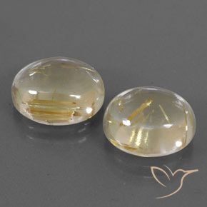 10.69 ct natürliche hellgelb Rutilquarz-Edelsteine, Oval, Transparent