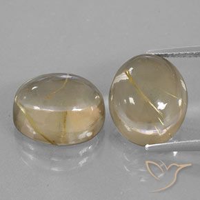 13.34ctw Natürlicher Blasses Gelb Rutilquarz, Oval, Transparent