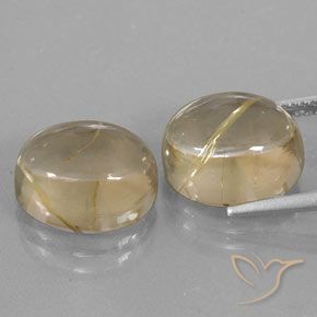 13.34 ct natürliche Blasses Gelb Rutilquarz-Edelsteine, Oval, Transparent