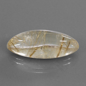 10,87 ctw natürlicher gelber Rutilquarz, Marquise, Transparent