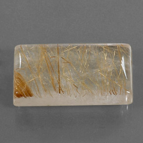 29,39 ctw natürlicher gelber Rutilquarz, Baguette, Transparent