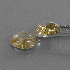  ct natürliche Gold Rutilquarz-Edelsteine, Oval Schliff, Transparent