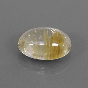 5,68 ctw natürlicher gelber Rutilquarz, Oval Schliff, Transparent