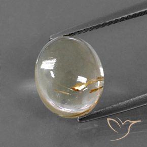 5.03ct Natürlicher Sehr helles Goldbraun Rutilquarz, Oval, Transparent, Photo A