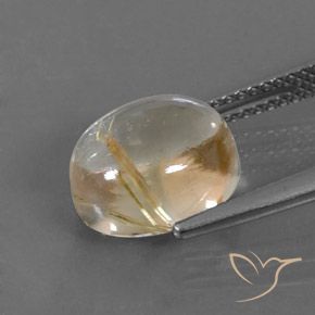 9,17 ctw natürlicher Sehr helles Goldbraun Rutilquarz, Oval, Transparent