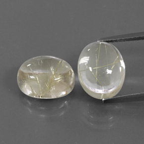  ct natürliche gelber Rutilquarz-Edelsteine, Oval Schliff, Transparent