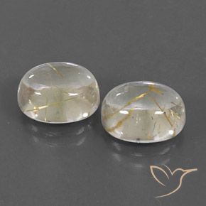 8.46 ct natürliche hellgelb Rutilquarz-Edelsteine, Oval, Transparent