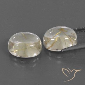 8.46 ct natürliche hellgelb Rutilquarz-Edelsteine, Oval, Transparent