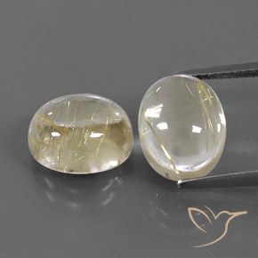 9.49ctw Natürlicher hellgelb Rutilquarz, Oval, Transparent