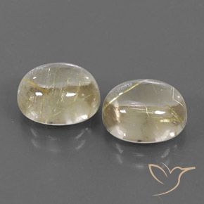9.49 ct natürliche hellgelb Rutilquarz-Edelsteine, Oval, Transparent