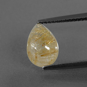2,35 ctw natürlicher gelber Rutilquarz, Transparent, Transparent / Lichtdurchlässig