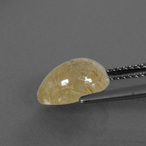 2,35 ctw natürlicher gelber Rutilquarz, Transparent, Transparent / Lichtdurchlässig