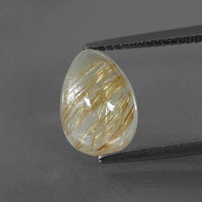 3,53 ctw natürlicher gelber Rutilquarz, Transparent, Transparent / Lichtdurchlässig