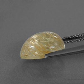 3,53 ctw natürlicher gelber Rutilquarz, Transparent, Transparent / Lichtdurchlässig