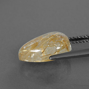 4,25 ctw natürlicher gelber Rutilquarz, Transparent, Transparent / Lichtdurchlässig