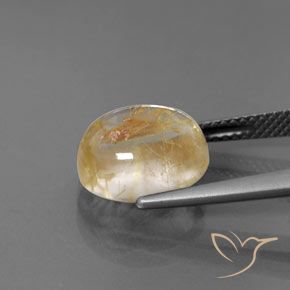 9,17 ctw natürlicher Klar und Gold-Bronze Rutilquarz, Oval, Transparent / Lichtdurchlässig