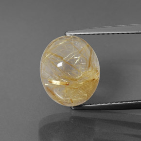 6,00 ctw natürlicher gelber Rutilquarz, Transparent, Transparent / Lichtdurchlässig