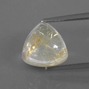 3,69 ctw natürlicher gelber Rutilquarz, Transparent, Transparent / Lichtdurchlässig