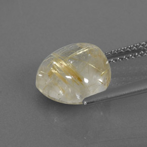 3,69 ctw natürlicher gelber Rutilquarz, Transparent, Transparent / Lichtdurchlässig