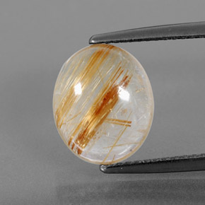 4,22 ctw natürlicher gelber Rutilquarz, Transparent, Transparent / Lichtdurchlässig