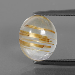 5,05 ctw natürlicher gelber Rutilquarz, Transparent, Transparent / Lichtdurchlässig