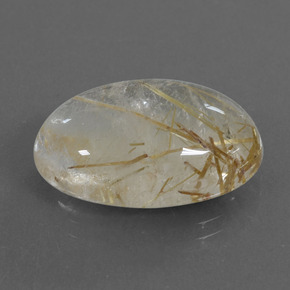 18,47 ctw natürlicher goldener Rutilquarz, Oval Schliff, Transparent
