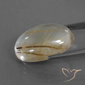 9,17 ctw natürlicher Sehr helles Goldbraun Rutilquarz, Oval, Transparent