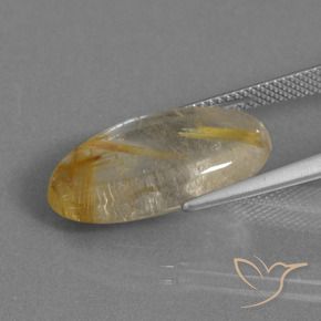 9,17 ctw natürlicher Sehr helles Goldbraun Rutilquarz, Oval, Transparent