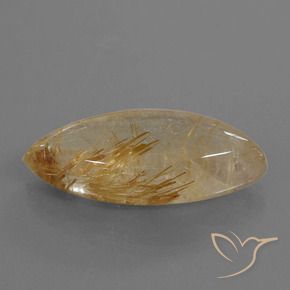 9,17 ctw natürlicher Orangenbraun Rutilquarz, Marquise, Transparent