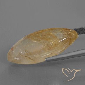 9,17 ctw natürlicher Orangenbraun Rutilquarz, Marquise, Transparent