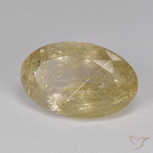 9,17 ctw natürlicher Sehr helles Goldbraun Rutilquarz, Oval, Transparent