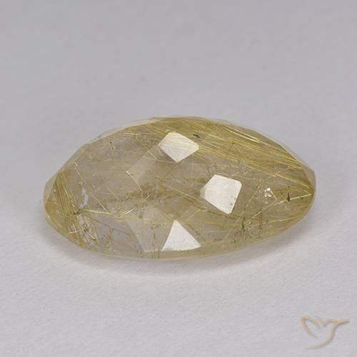 9,17 ctw natürlicher Sehr helles Goldbraun Rutilquarz, Oval, Transparent