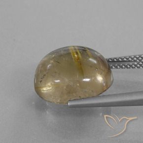 9,17 ctw natürlicher Sehr helles Goldbraun Rutilquarz, Runden, Transparent
