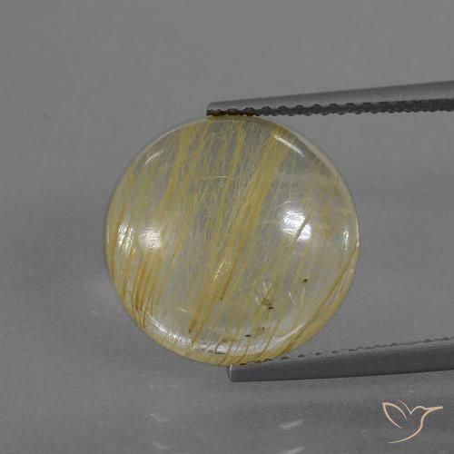 5.50ct Natürlicher Blasses Gelb Rutilquarz, Runden, Transparent