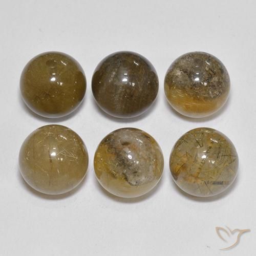 21.41 ct natürliche Mittel braun Rutilquarz-Edelsteine, Kugel / Ball, Lichtdurchlässig