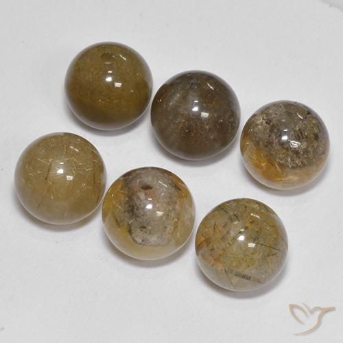 21.41 ct natürliche Mittel braun Rutilquarz-Edelsteine, Kugel / Ball, Lichtdurchlässig
