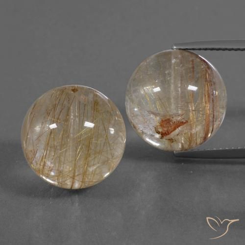 40.58ctw Natürlicher Warmes Braun Rutilquarz, Kugel / Ball, Transparent