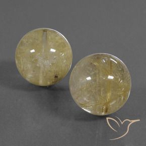 38.74 ct natürliche hellgelb Rutilquarz-Edelsteine, Kugel / Ball, Transparent