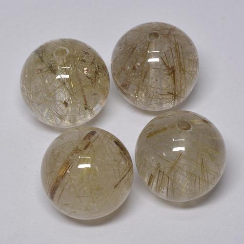 28,45 ct natürliche goldener Rutilquarz-Edelsteine, Sphäre / Kugel, Transparent
