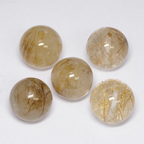 35.51 ct natürliche Mehrfarbig Rutilquarz-Edelsteine, Kugel / Ball, Transparent