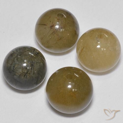 17.91 ct natürliche Braun Rutilquarz-Edelsteine, Kugel / Ball, Lichtdurchlässig