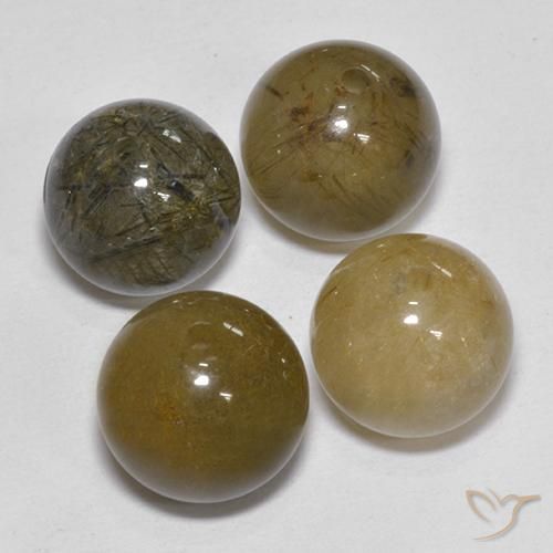 17.91 ct natürliche Braun Rutilquarz-Edelsteine, Kugel / Ball, Lichtdurchlässig