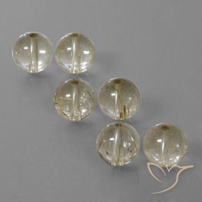 35,88 ct natürliche weißer Rutilquarz-Edelsteine, Sphäre / Kugel, Transparent