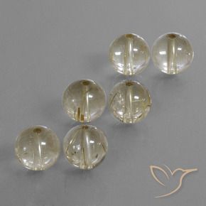 35,88 ct natürliche weißer Rutilquarz-Edelsteine, Sphäre / Kugel, Transparent