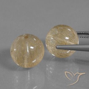 23.25 ct natürliche Sehr helles Goldbraun Rutilquarz-Edelsteine, Kugel / Ball, Transparent