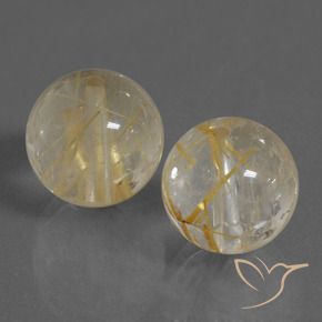 19.32 ct natürliche Gold-gelb Rutilquarz-Edelsteine, Kugel / Ball, Transparent