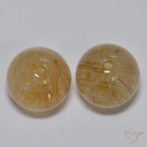 10.76 ct natürliche Helles Tawny Brown Rutilquarz-Edelsteine, Kugel / Ball, Transparent
