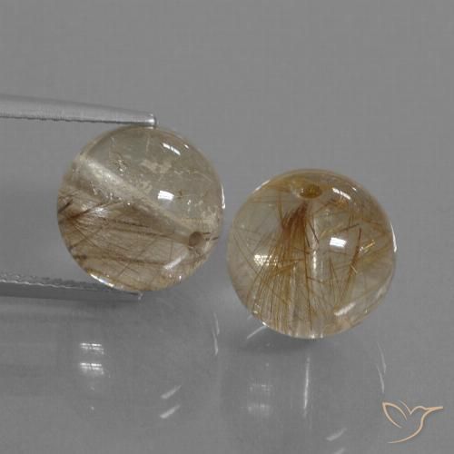 20.78ctw Natürlicher Sehr helles Tawny Brown Rutilquarz, Kugel / Ball, Transparent