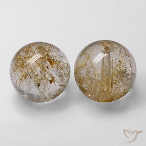 27.14ctw Natürlicher Warmes Braun Rutilquarz, Kugel / Ball, Transparent