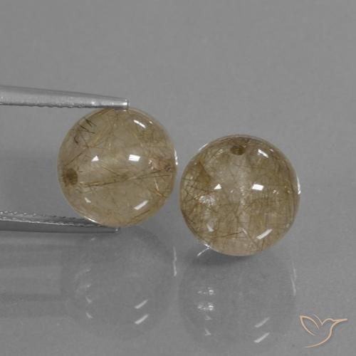 15.89ctw Natürlicher hellbraun Rutilquarz, Kugel / Ball, Transparent